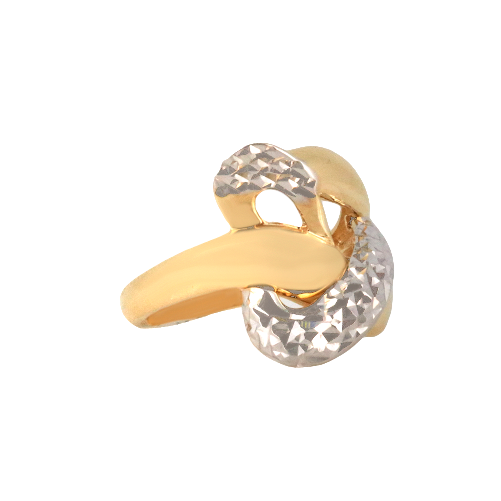 Two-Tone 14kt Gold Abstract Ring