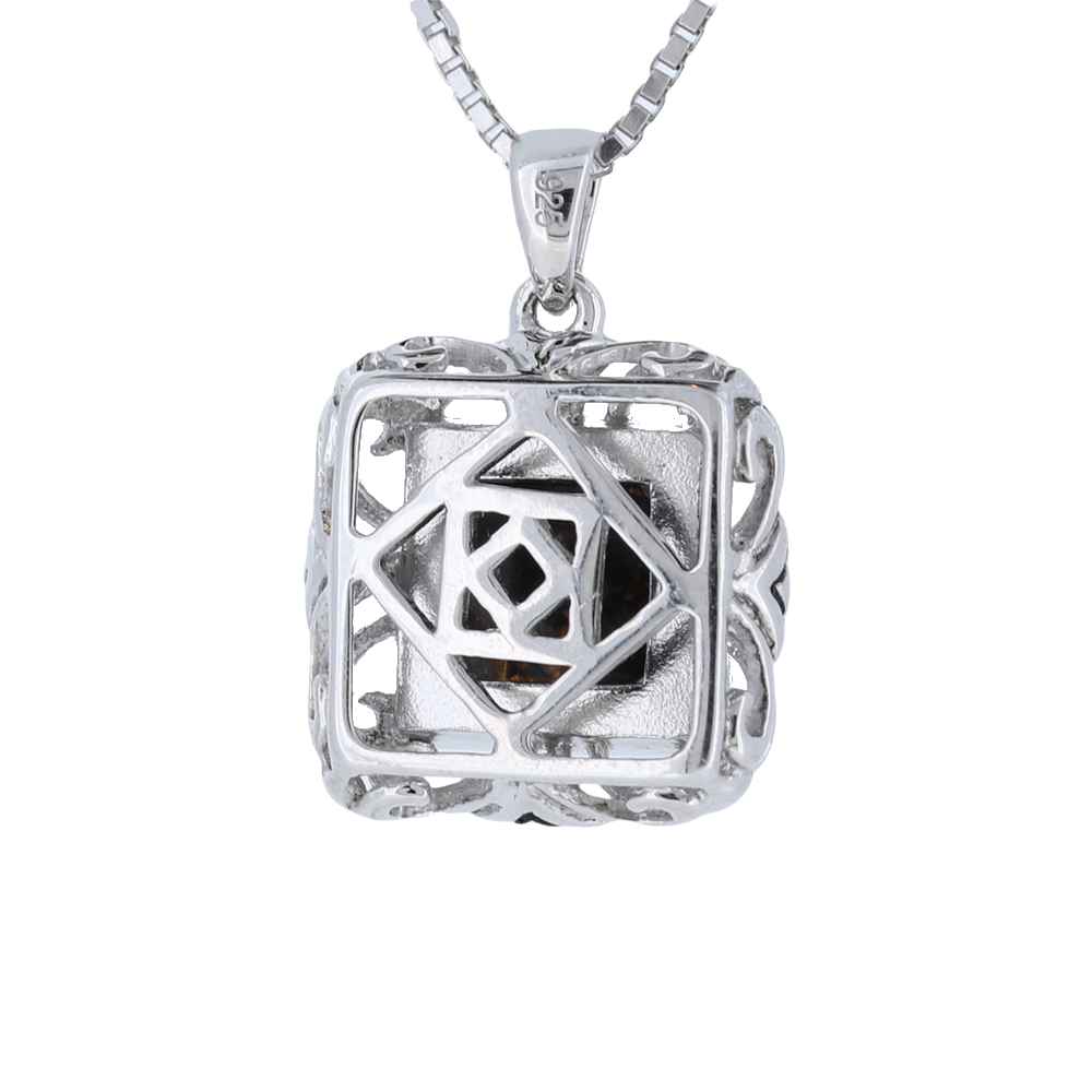 Sterling Silver Mosaic Ammolite Pendant