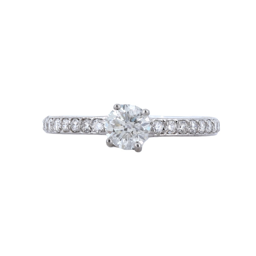 18Kt White Gold Diamond Solitaire RIng - 0.91 total carat weight