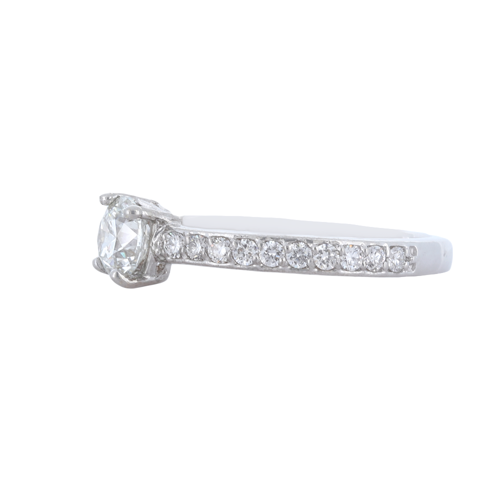 18Kt White Gold Diamond Solitaire RIng - 0.91 total carat weight