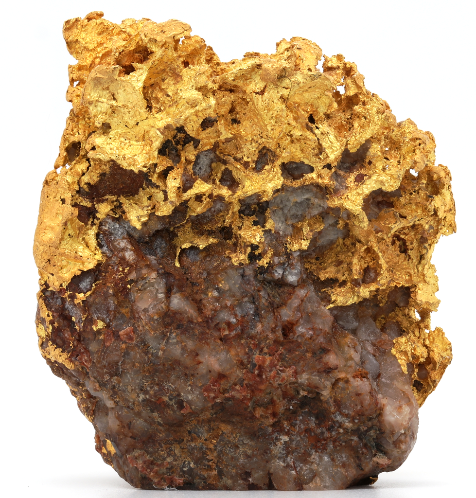 63.00Gr Gold Quartz Crystalline Gold Leaf Specimen