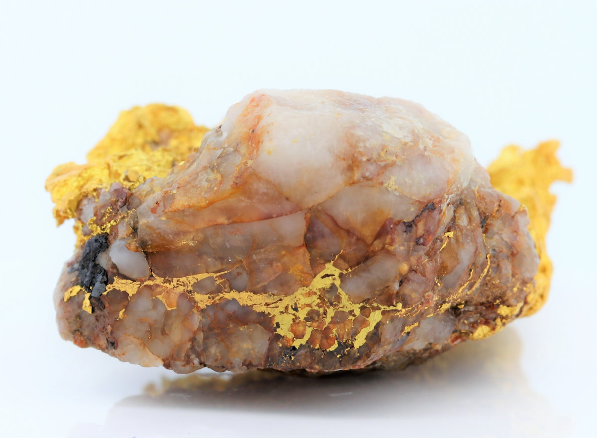 63.00Gr Gold Quartz Crystalline Gold Leaf Specimen