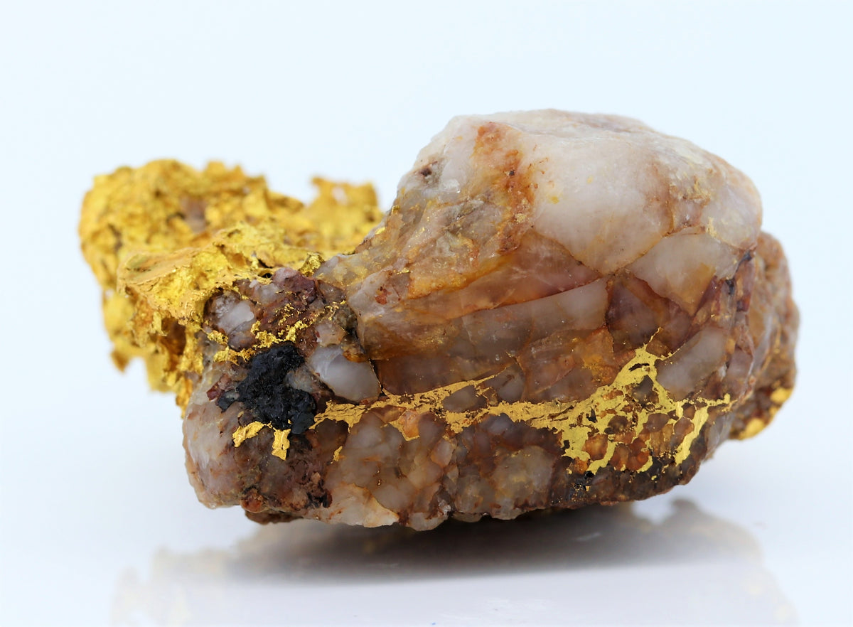 63.00Gr Gold Quartz Crystalline Gold Leaf Specimen
