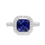 Ladies 1.45Cts Sapphire And .36Cts Diamond Ring in 18Kt White Gold