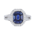 Ladies 2.15Cts Sapphire Ring  w/ .45Cts Diamonds in 18Kt White Gold
