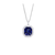 Sapphire and Diamond Pendant In 18Kt White Gold