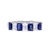 Ladies 1.06Cts Sapphire And .56Cts Diamond Band in 18kt White Gold