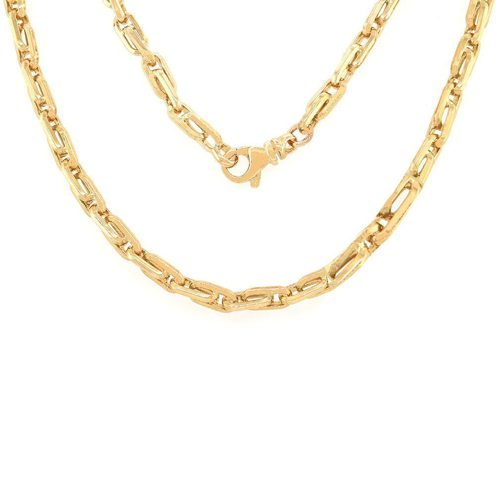 14K Yellow Gold Fancy Link Chain