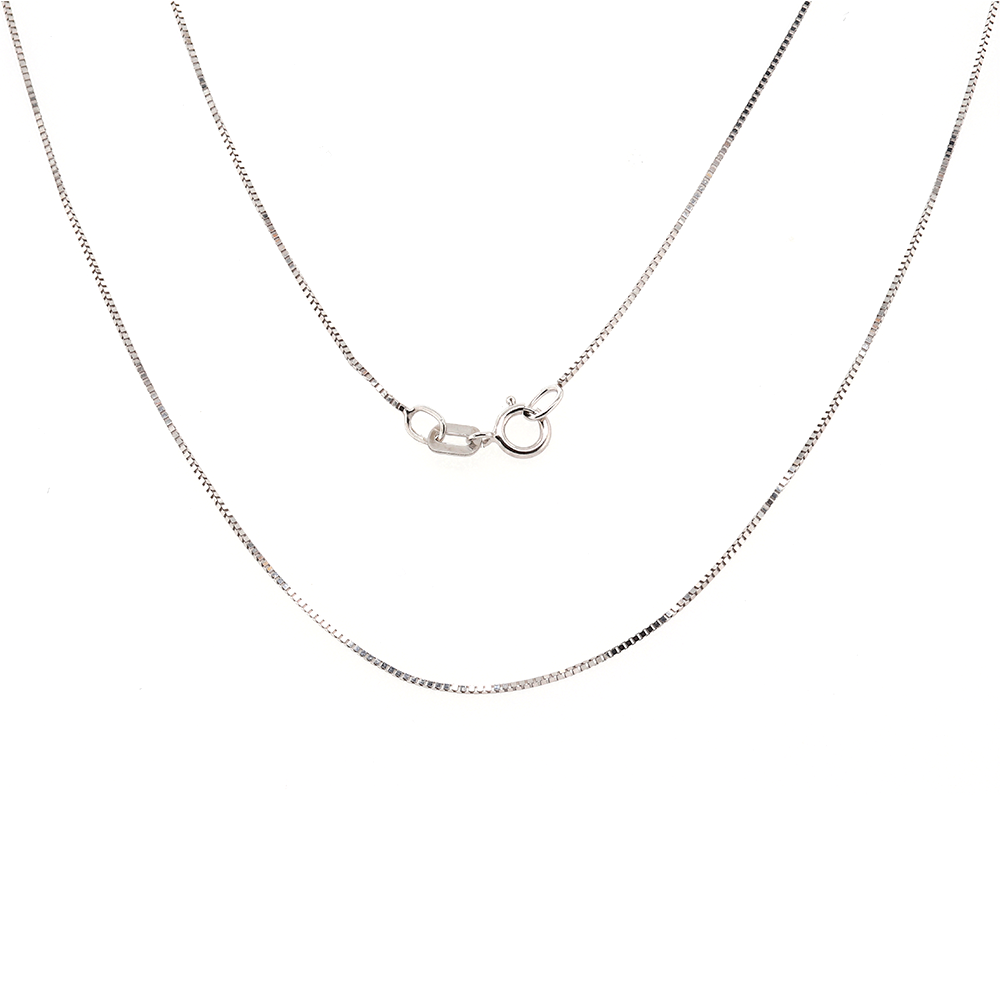 14K White Gold Box Chain 1.1 Grams