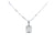 18Kt Ladies White Gold Diamond Pendant. Baguettes .37Cts With Round .04Cts