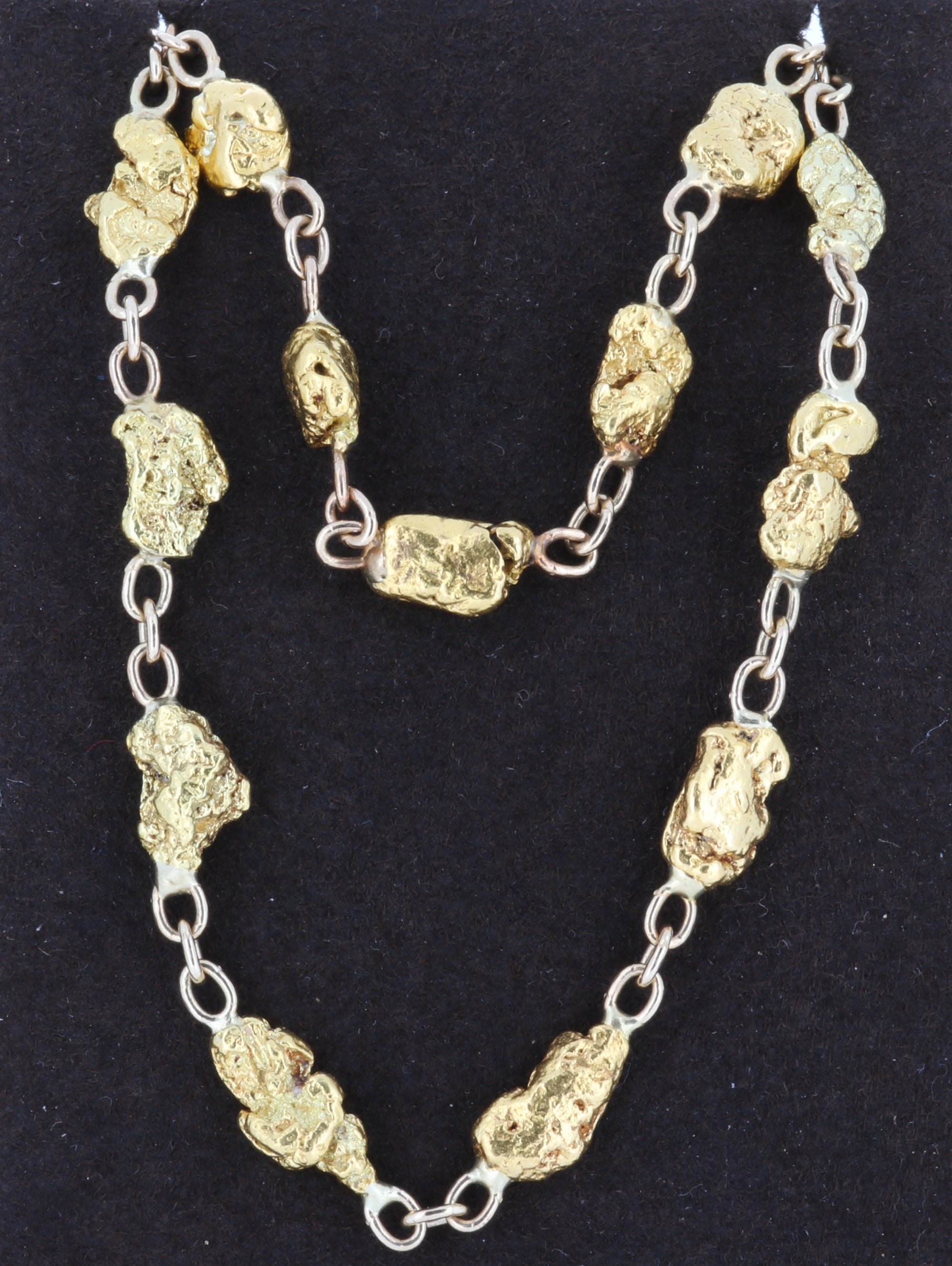 14K Yellow Gold Nugget 49.07Gr Necklace