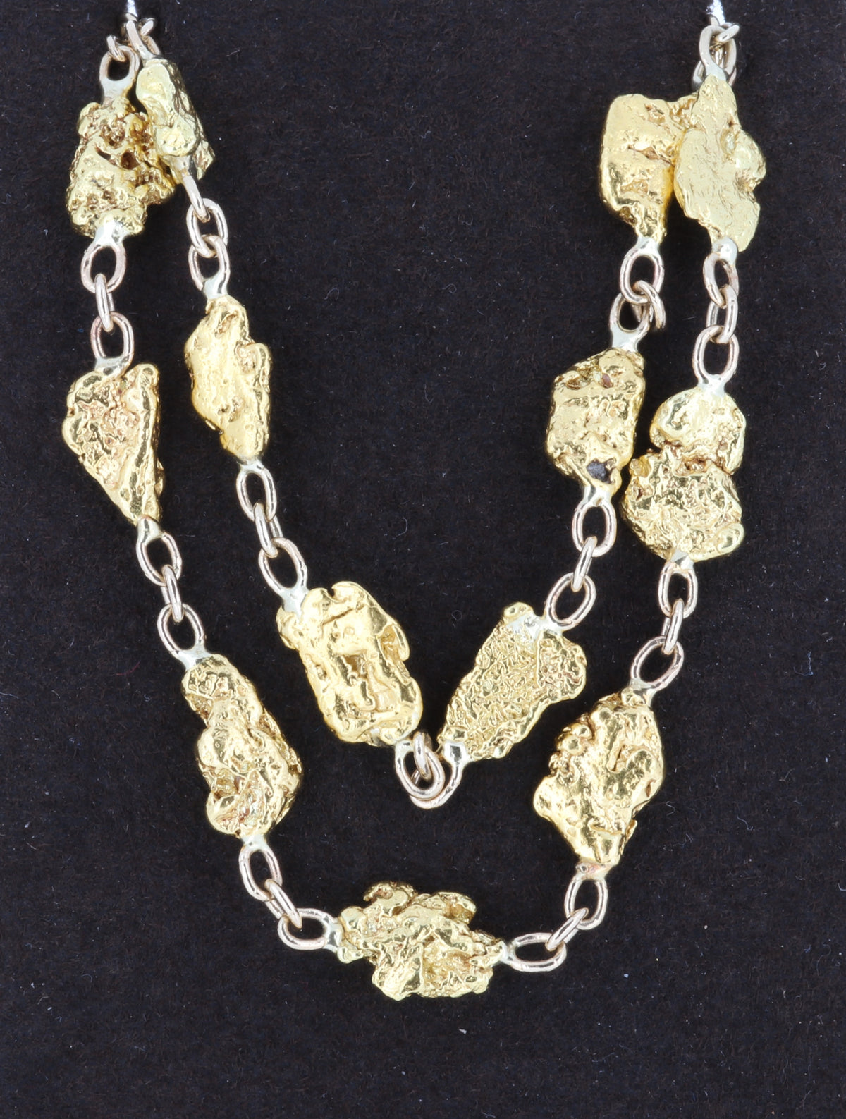 14K Yellow Gold Nugget Necklace - 42.01 Grams