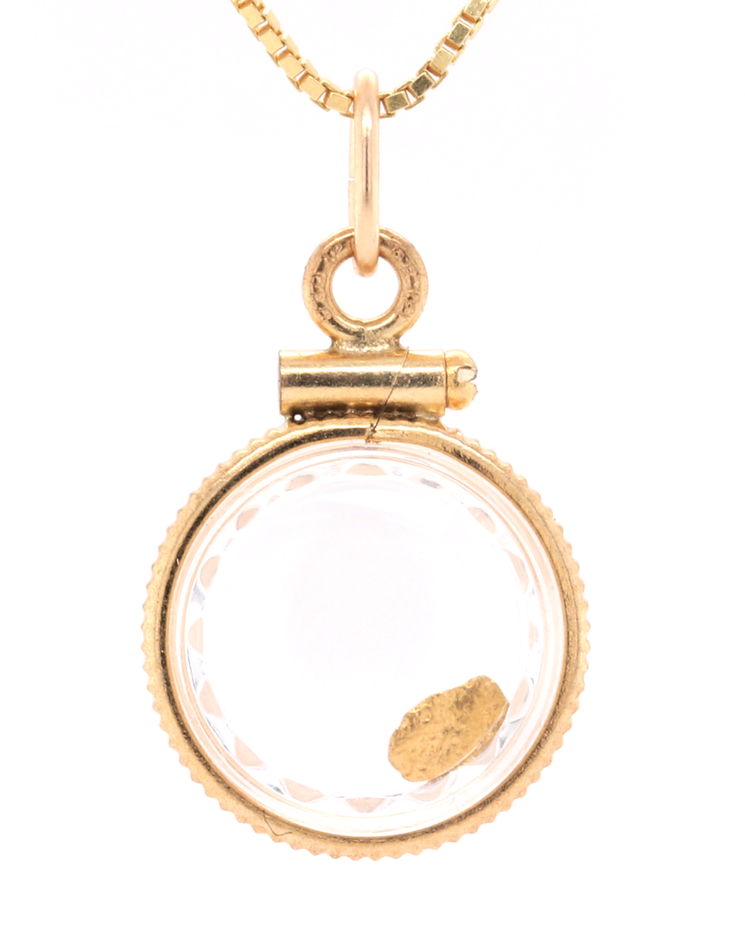 Natural Gold Nuggets Locket by Orocal - Single Nugget