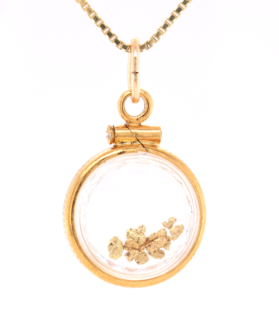 Natural Gold Nuggets Locket by Orocal - Multiple Nuggets