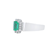 Emerald and Diamond Ring in 14kt White Gold