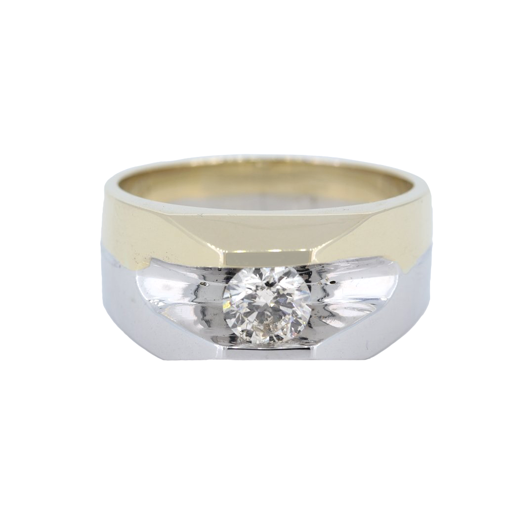14K Two Tone Gold Tension Set Mens Engagement Ring D-0.82 Rg - Monarch  Jewels Alaska
