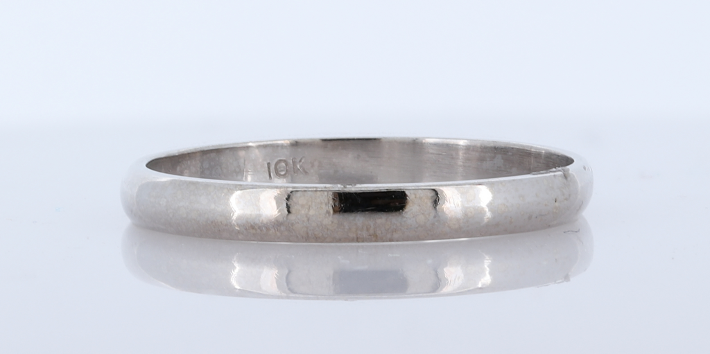 2mm Wedding Band In 10K White Gold