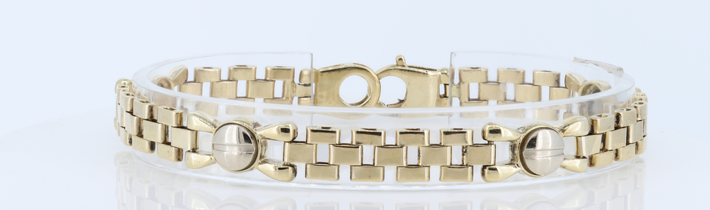 14K Two-Tone Gold Bracelet With 16.5Grams