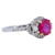 18k White Gold Ring with 2.07ct Ruby and diamonds