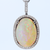 Fiery 22.8ct Opal Set in a Classic 14k White Gold Pendant