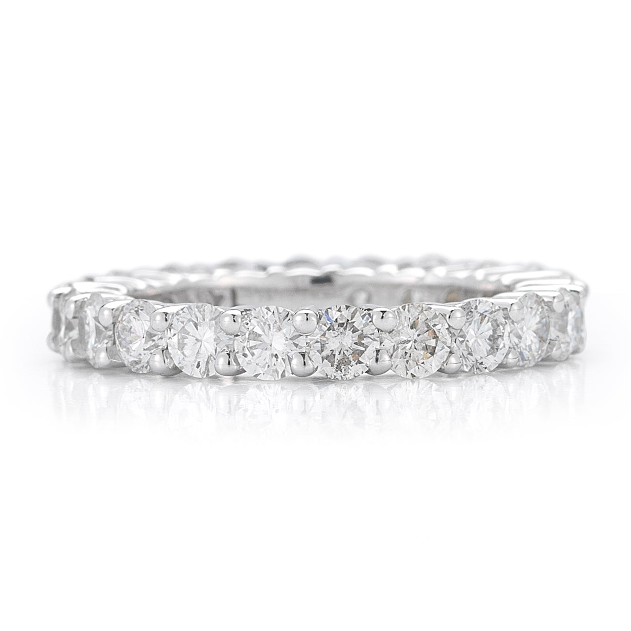 Classic Eternity Band Made In 14K White Gold