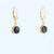 14kt Yellow Gold Ammolite Round Shape Lever Back Earrings