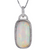 14k White Gold 22.93 Carat Opal Pendant with Diamond Accents