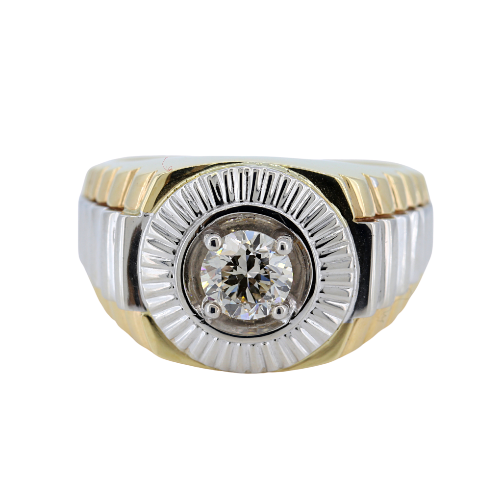 💎 Rolex 14K Solid Yellow Gold Diamond Men's Rolex Ring | eBay