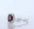 Natural Cushion Ruby Halo Engagement Ring In 14Kt White Gold