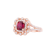 14kt Rose Gold Ruby Diamond Ring with 1.04cts of Rubies and .47cts of Diamonds