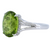 14k White Gold Ring with 6.96ct Peridot and .23ct diamonds