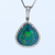 Extraordinary 14k White Gold Pendant Featuring a 7.95ct Opal