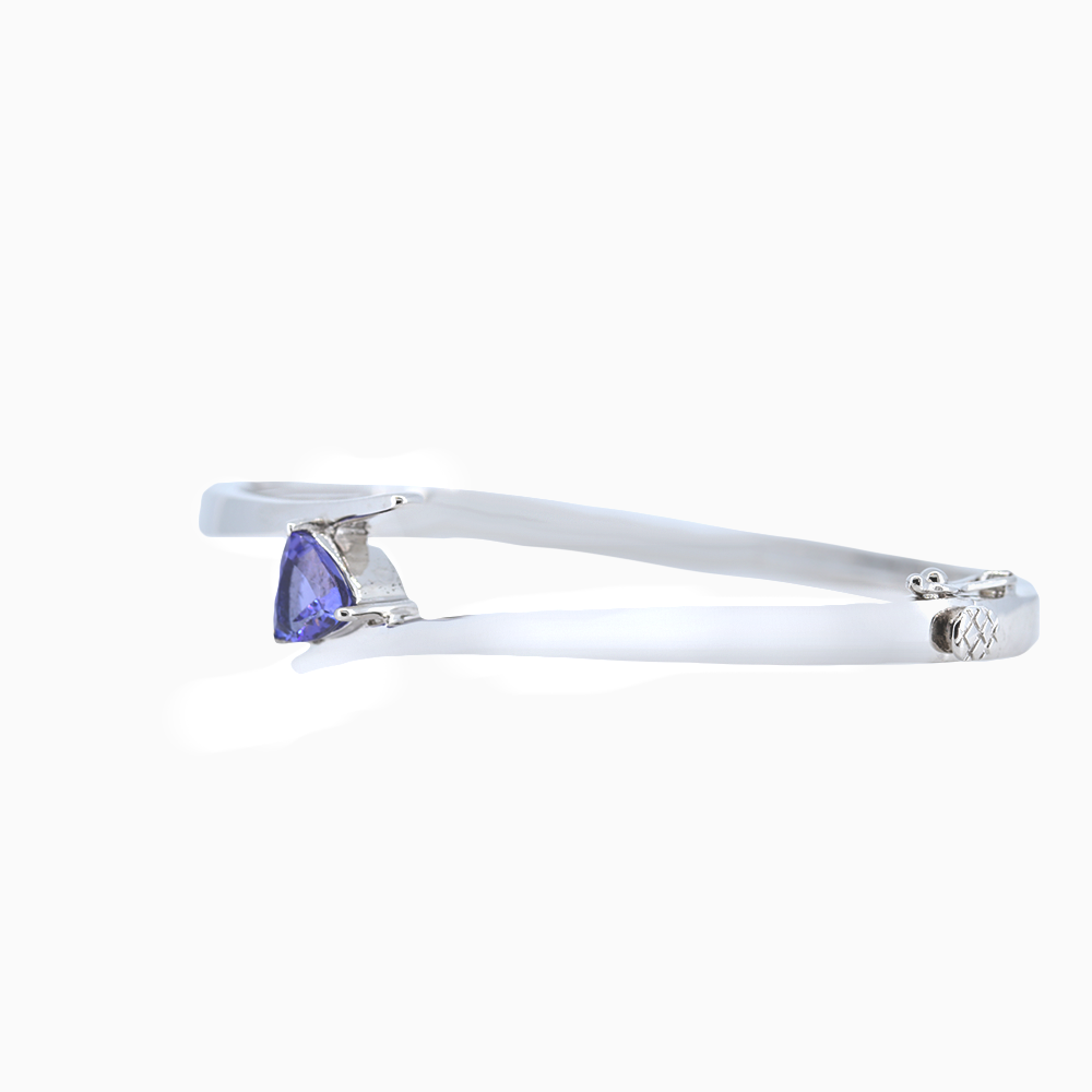 Trillion Tanzanite Bypass Bangle