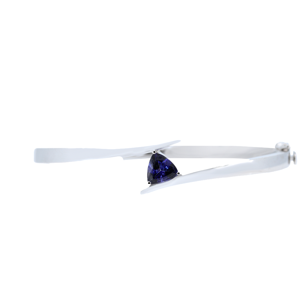 Trillion Tanzanite Bypass Bangle