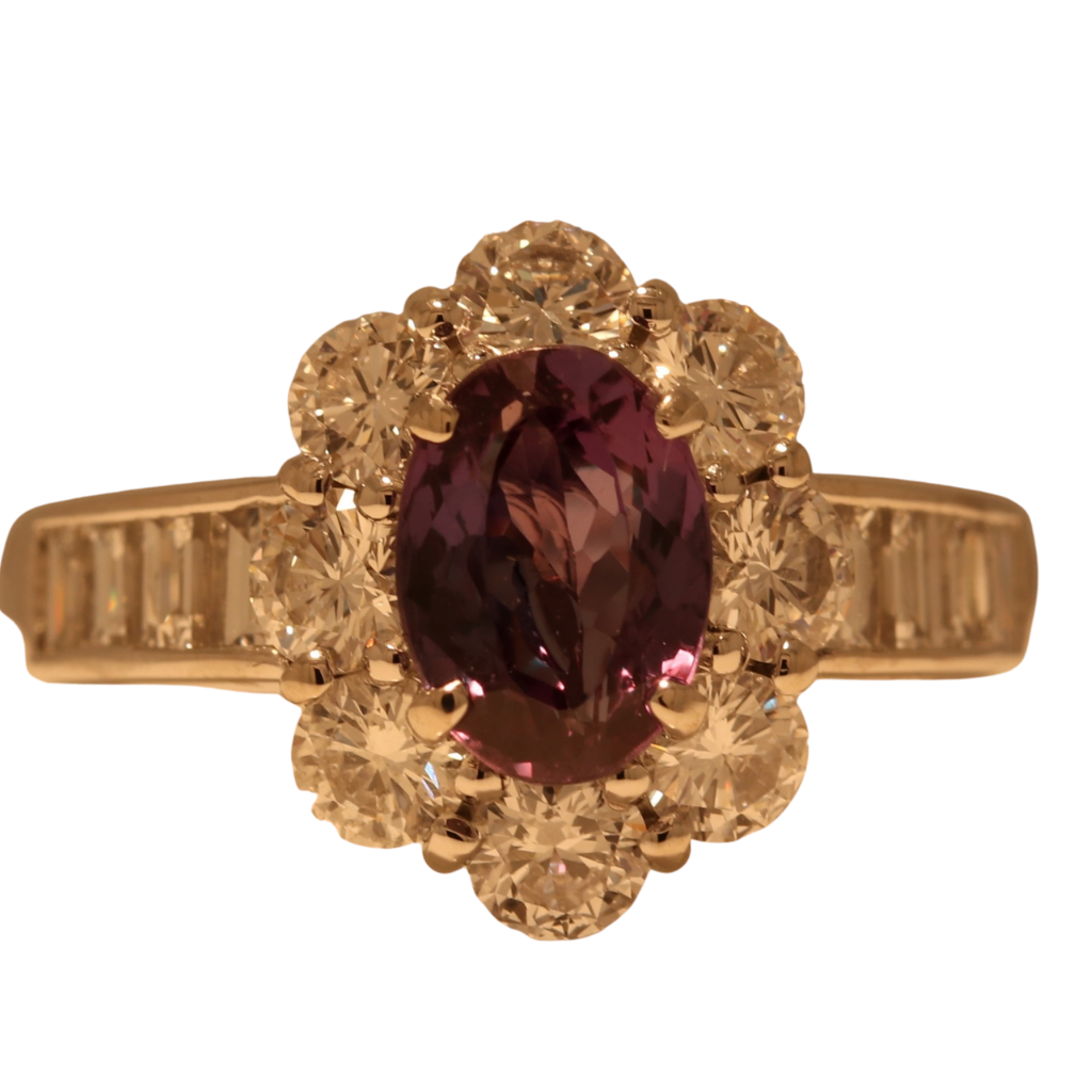 Platinum Ring with 1.71ct Alexandrite and 1.91ct diamonds - GIA Certified