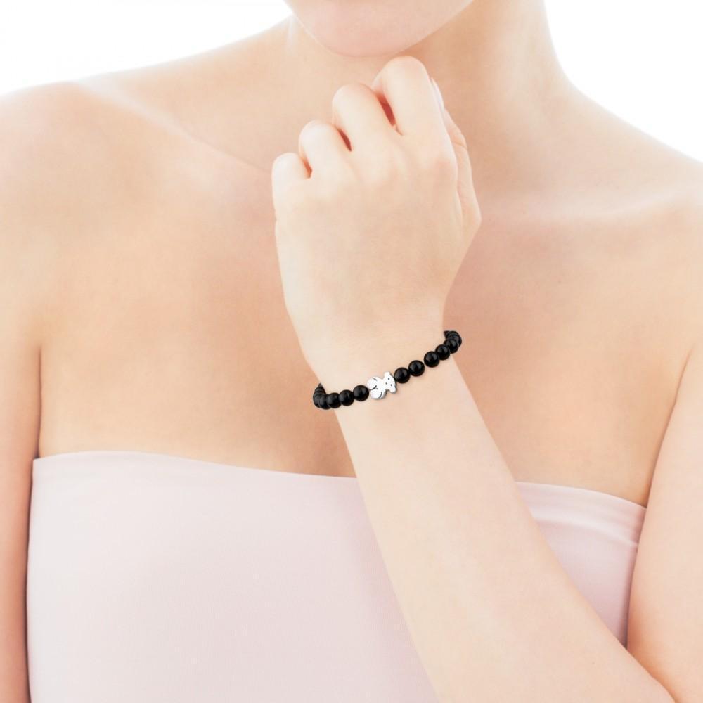 Silver Sweet Dolls Bracelet with Onyx