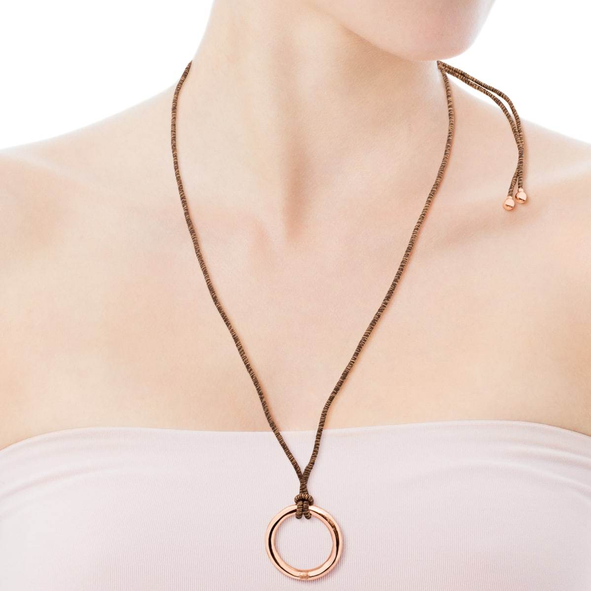 Rose Vermeil Silver Duna Tube Necklace