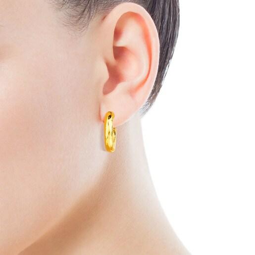 Vermeil Silver Duna Tube Earrings