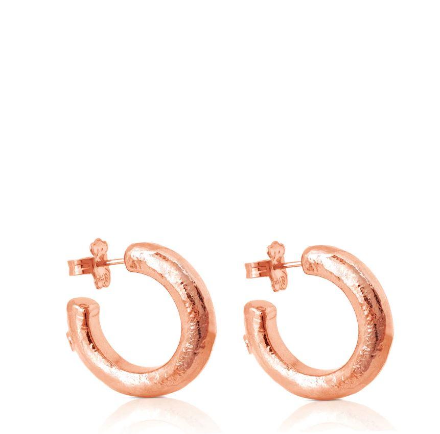 Rose Vermeil Silver Duna Tube Earrings