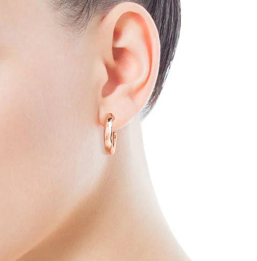Rose Vermeil Silver Duna Tube Earrings
