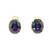 10 Carat Northern Lights Quartz in Sterling Silver Earrings With Omega Backs