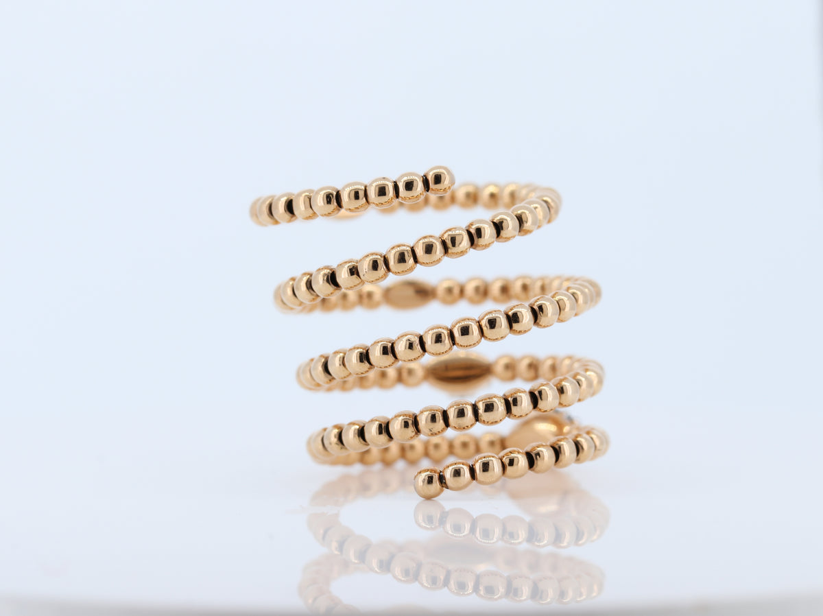 18Kr Flexible Diamond Swirl Ring D-0.17Ct