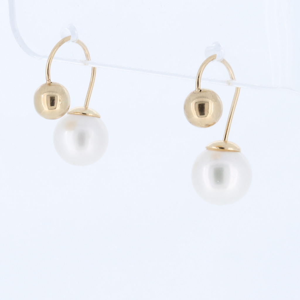 14K Culture Pearl Earrings With Gold Studs