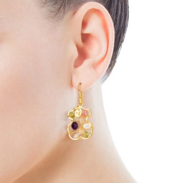 Tous gold earrings hotsell
