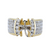 14k Two Tone White and Yellow Gold Setting with 1.77ct diamonds