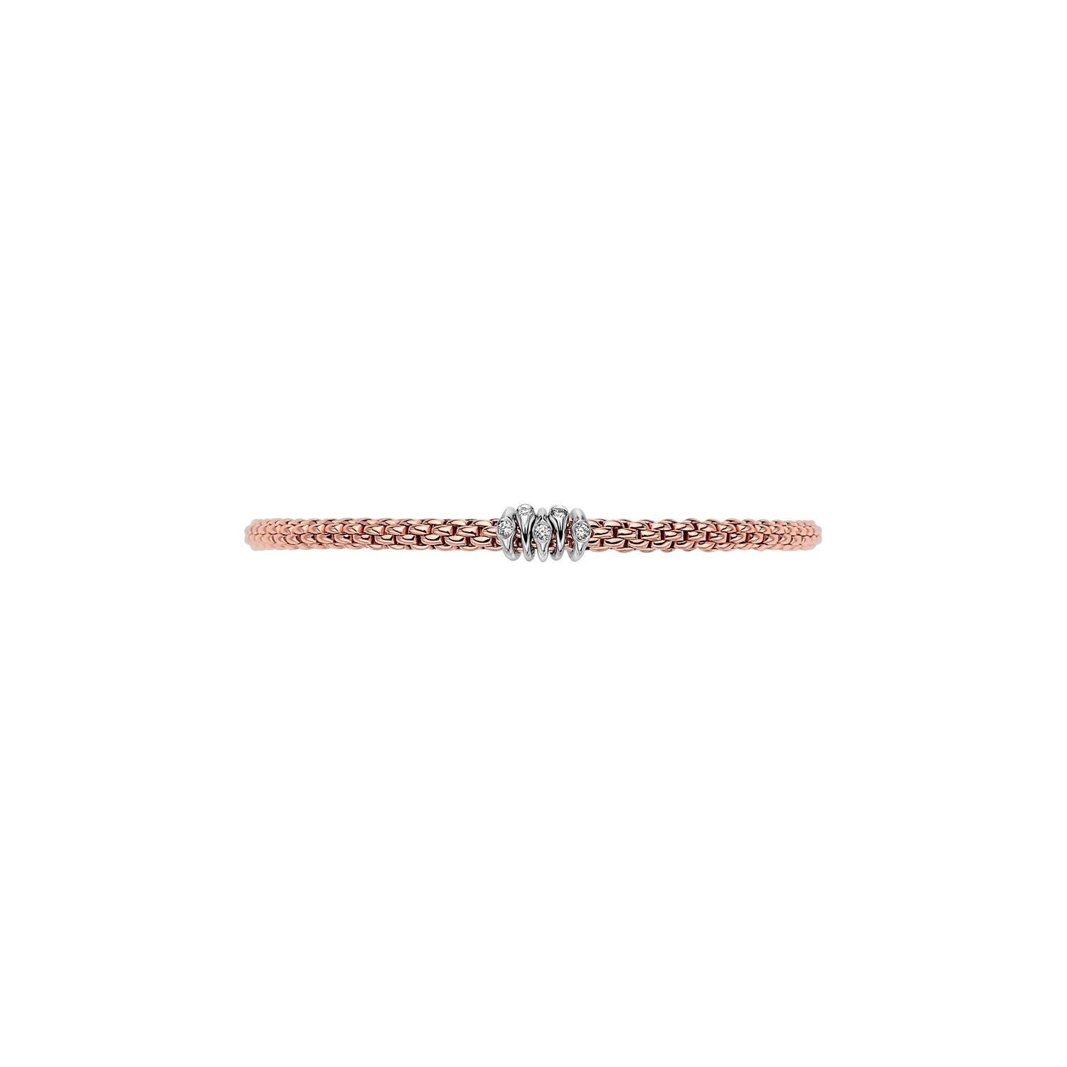 Prima Flex'it bracelet with diamonds in rose gold