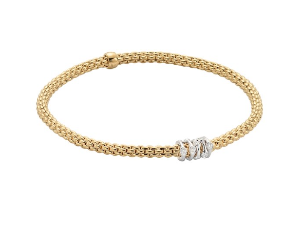 Prima Flex'it Bracelet with Diamonds in Yellow Gold