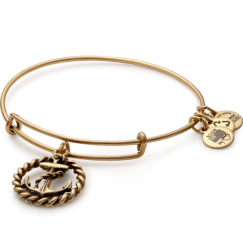 Alex And Ani - Nautical Anchor Charm Bangle