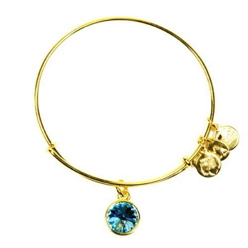 Crystal Birthstone March Bangle