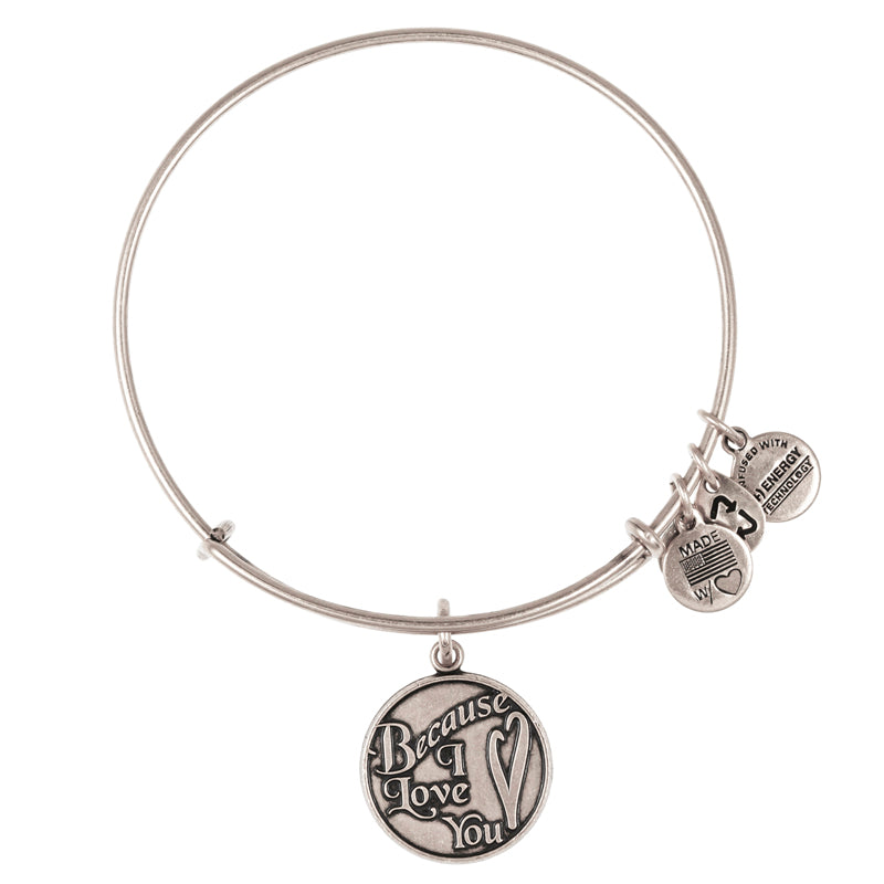 Alex And Ani Because I Love You Silver Bangle